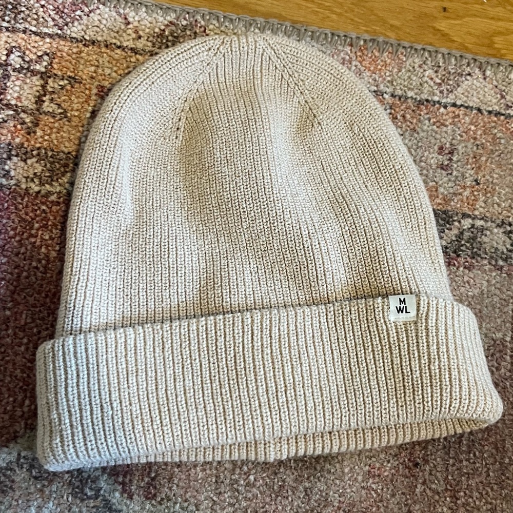 cream beanie